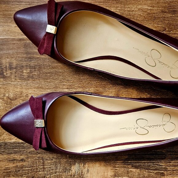 Dressy Burgundy Flats - Picture 1 of 2
